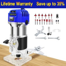 Electric Wood Router Trimmer, Milling, Engraving & Slotting Machine 6-Speed 220V