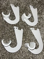 4 Rubbermaid Configuration Clothes Rod Hangers White Metal Fasttrack Closet