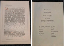 1977 Joan Crawford Memorial Service Program (All Soul's Unitarian Church N.Y.C)