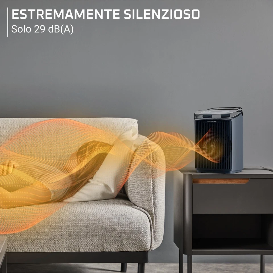 Rowenta Termoventilatore 2400W con Timer Nero Intense Comfort Aqua SO6551 - Immagine 4 di 4