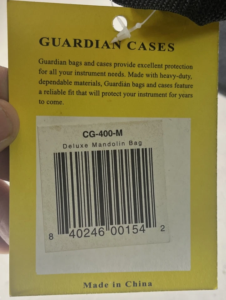 Guardian CG-400-M Deluxe Bag for Mandolin, Black NEW - Image 3 of 4