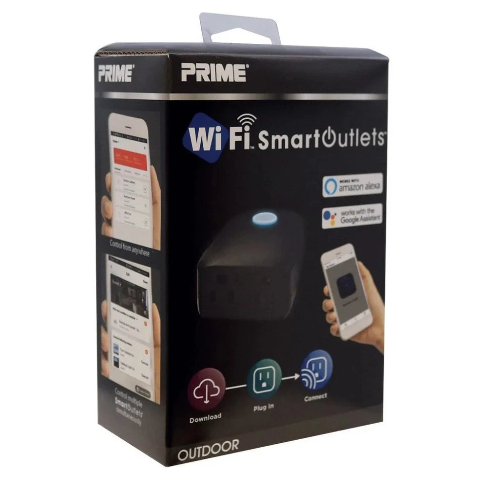 Prime 2 Outlet Outdoor Wifi Remote Control Smart Outlet — 第 2/2 张图片