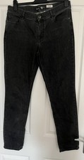 Atelier Gardeur Ladies black stonewash straight leg Jeans size 14 short leg 42k