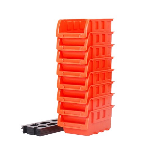 Save Space With 8 Piece Set Of Orange ABS Storage Boxes 16*105*75cm Each - Picture 2 of 9
