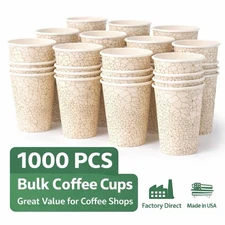 SOPARO Paper Coffee Cups, 16 oz Disposable Hot & Cold Cups, Leak-Resistant