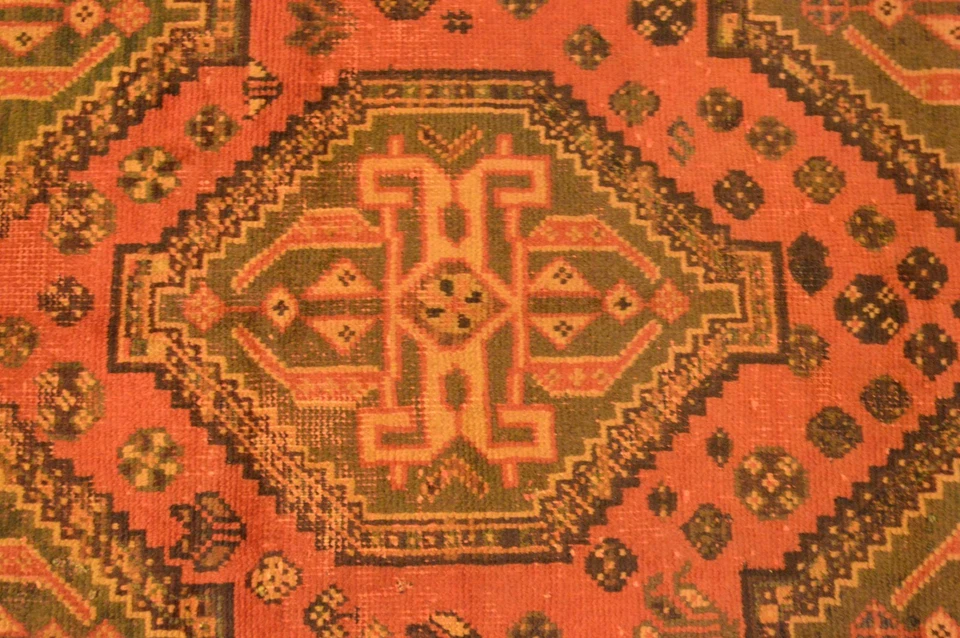 ARTÍCULO DE COLECCIONISTA Alfombra Antigua Natural Tinte Vegetal Cáucaso Shirvan Foto 3 de 4