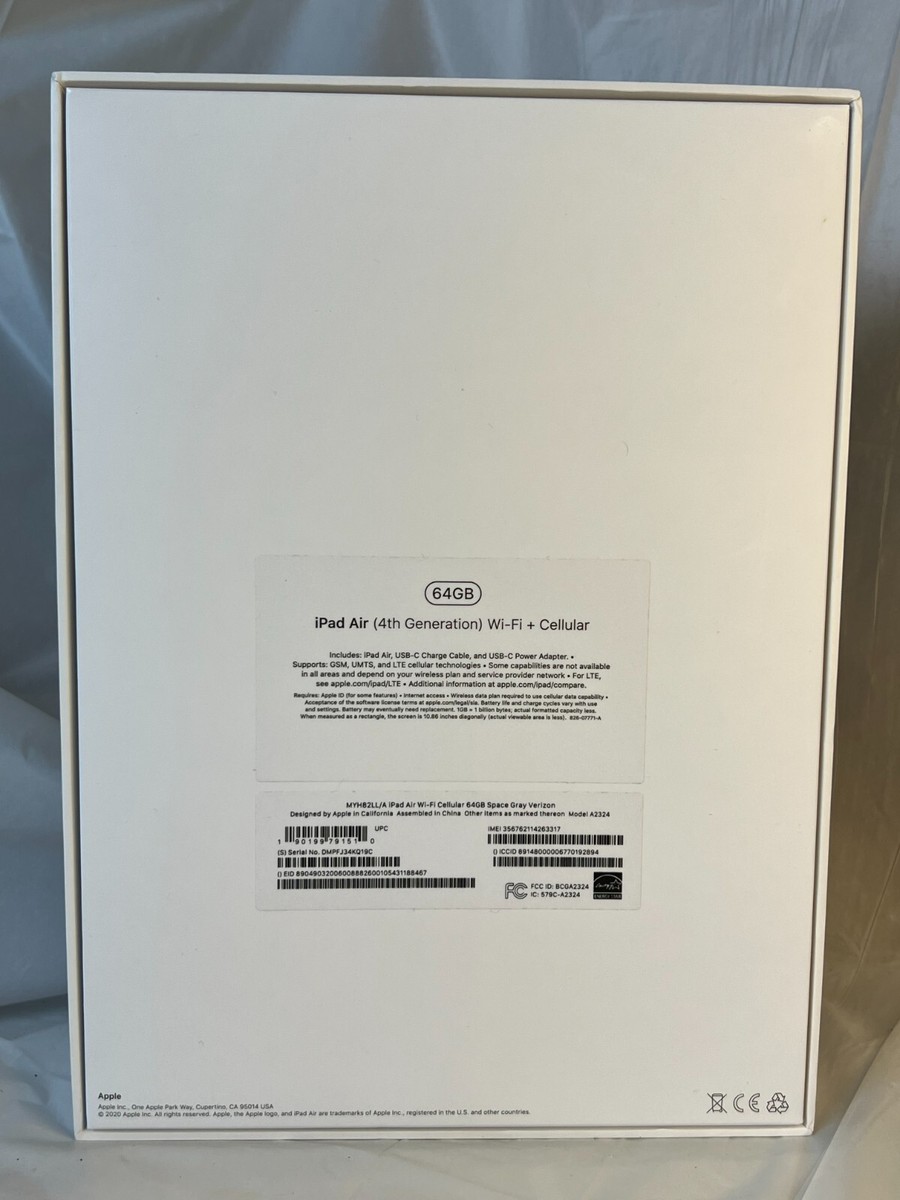 Apple iPad Air 4th Gen. 64GB, Wi-Fi, 10.9 in - Space Gray Apple iPad Air 4th Gen. 64GB, Wi-Fi, 10.9 in - Space Gray