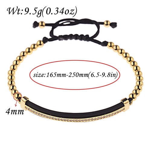 Luxury Micro Pave CZ Crown Braided Adjustable Charm Bracelets Women Men's Gifts - Picture 23 of 28