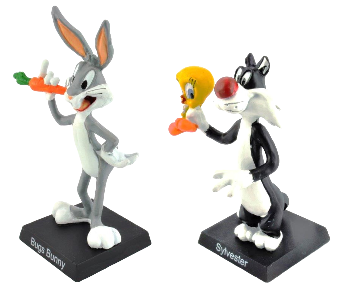 Set of 2 Looney Tunes Figurines Sylvester and Tweety + Bugs Set of 2 Looney Tunes Figurines Sylvester and Tweety + Bugs