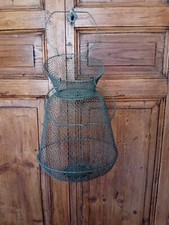 Ancien bourriche Maillinox Dia 26 cm peche filoche Nasse en métal peche gardon  