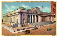 New York City NY Main Post Office Eighth Avenue & 31st Street 24 Linen Postcard