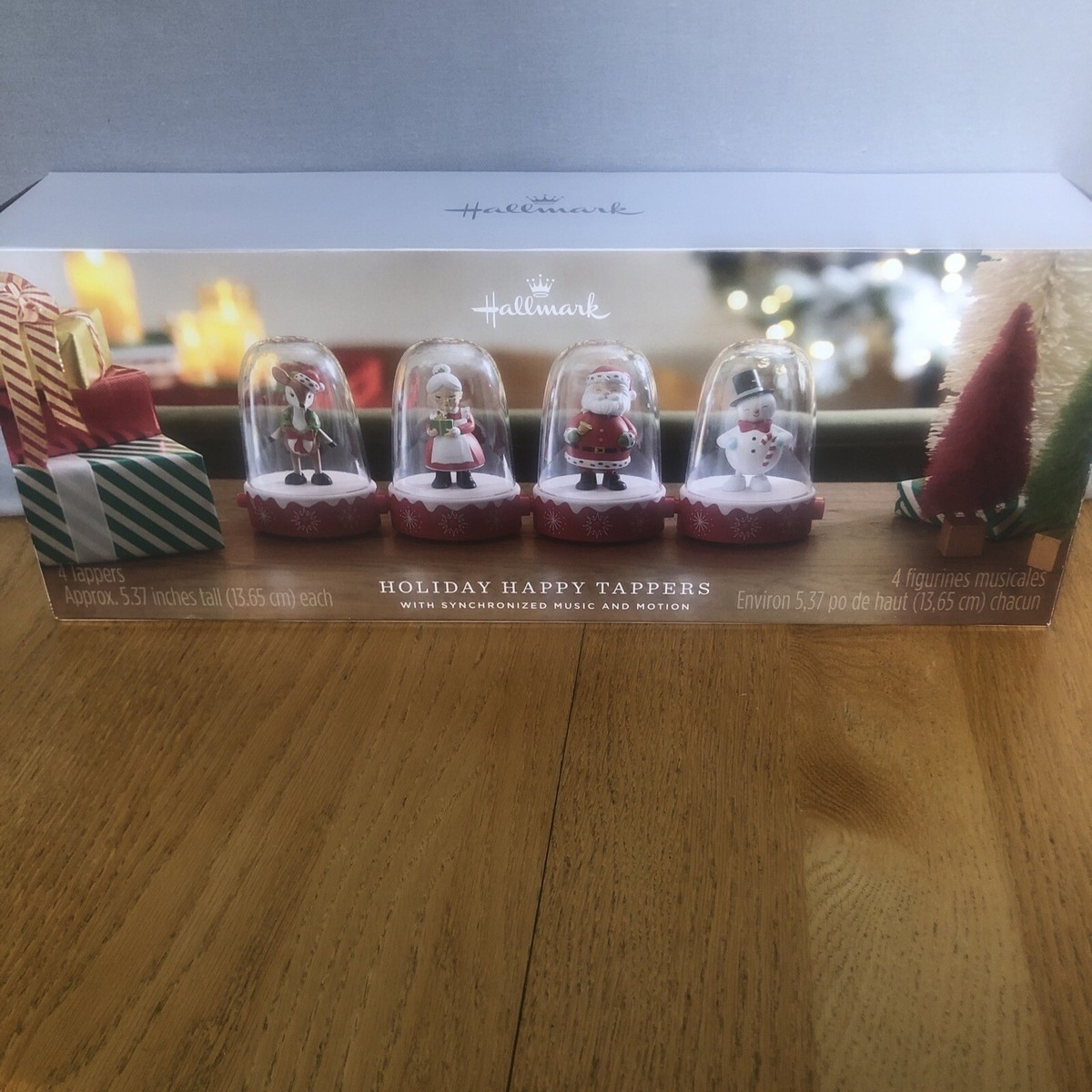 2008 Hallmark Happy Tappers Set Of 4. Santa Reindeer Snowman Candy