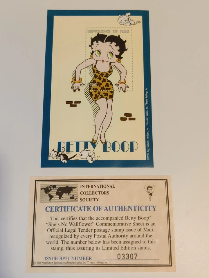 Betty Boop Collectable Stamp - Republique Du Mali - #04837 She's no Wallflower  - Image 2 of 4