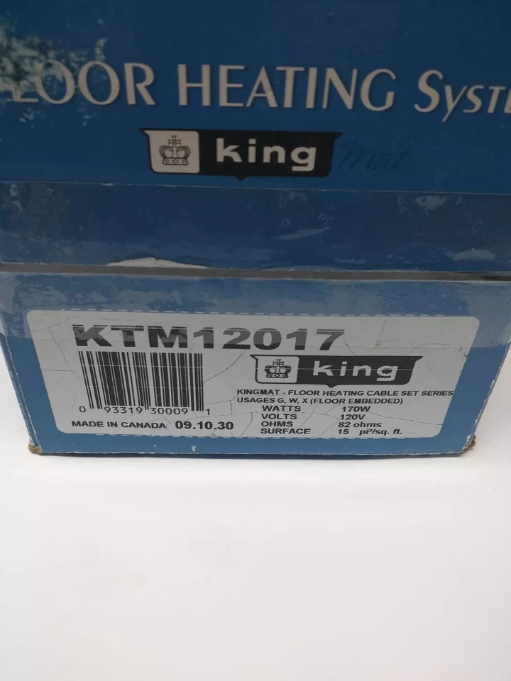 King Electric KTM12017 Floor Heating Systems Mat 120V 170W  15 Sq. Ft - Image 2 of 2