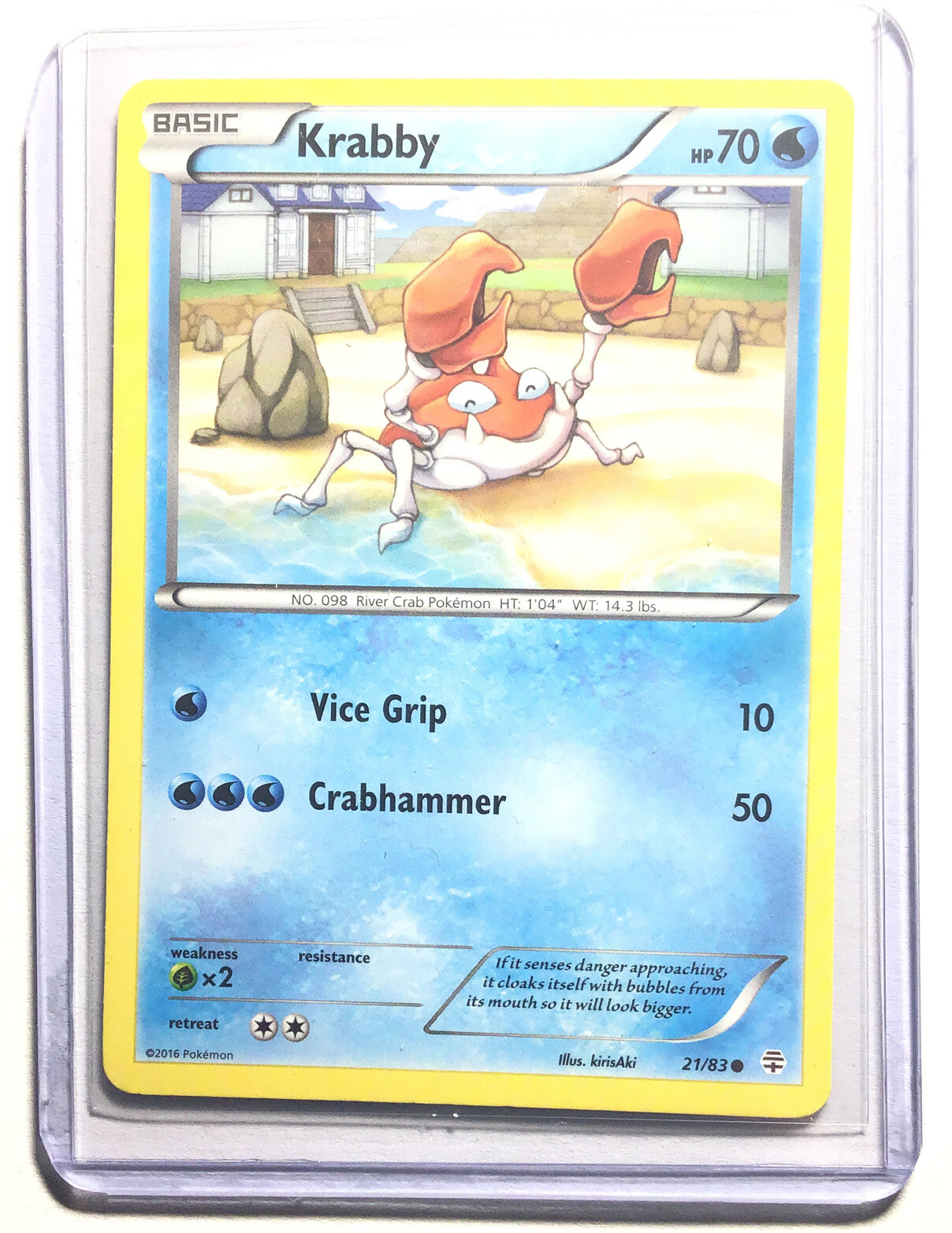 KRABBY - 21/83 - XY GENERATIONS - Common - Pokemon Card - NM