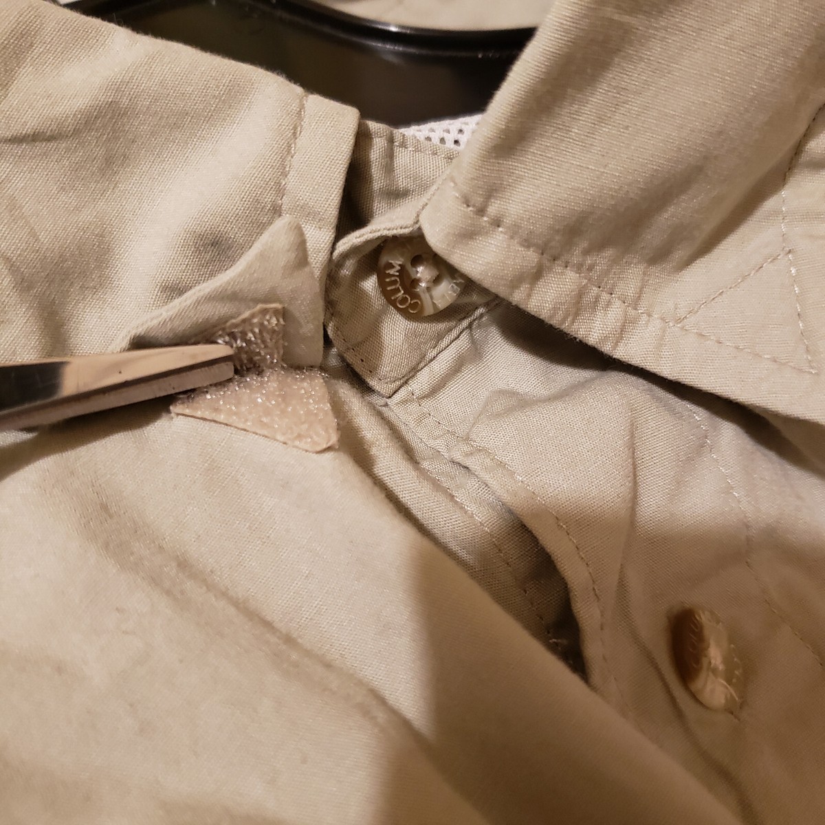 Chemise Columbia PFG Omni-Shade Homme – Beige, Boutonnée, Pêche, Taille 2XL