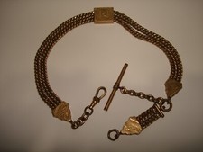 Collectible Antique Pocket Watch 12" L Chain With Vest Fob Charm Pendant