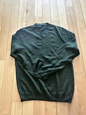 V Neck Sweater Men's Small Green color