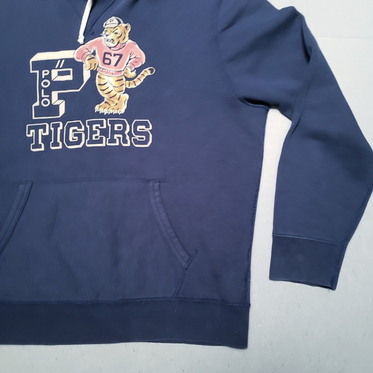 POLO Ralph Lauren Single V Hoodie Tiger Flocking Sweatshirt