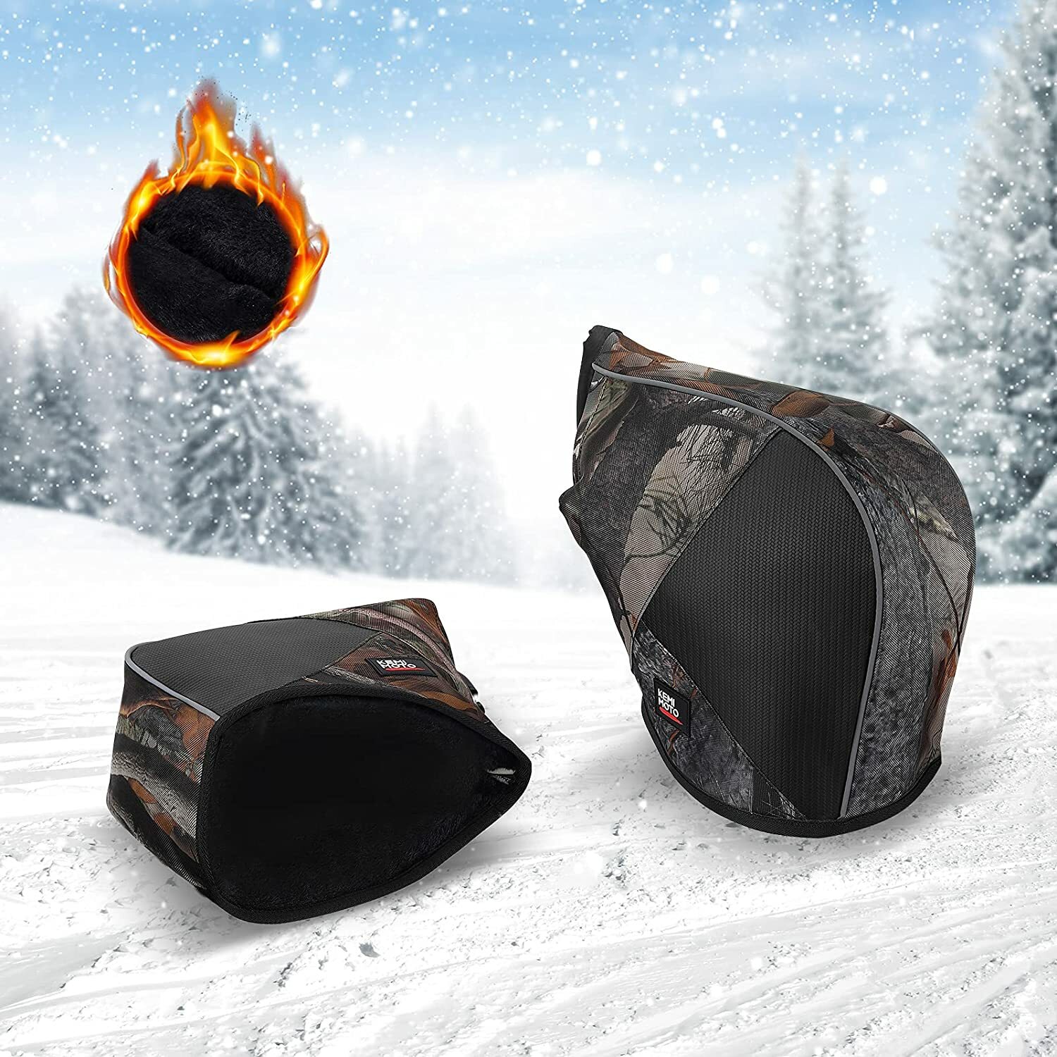 Snowmobiles ATV Handlebar Gauntlets Gloves for Polaris Skidoo Arctic