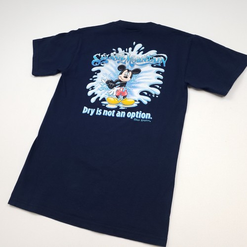 Vintage Disney World Splash Mountain T-Shirt Small Navy Blue Large Print Cotton - Picture 15 of 19