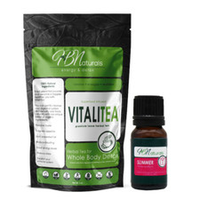 Organic Slimmer Weight Loss Essential Oil and Organic Detox Tea Bundle