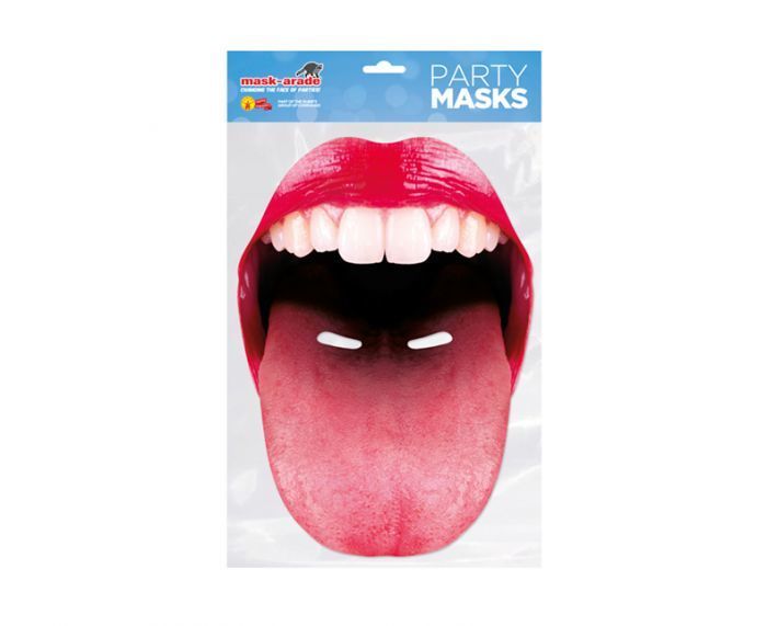 Big Mouth Tongue Mask Single 2D Card Party Face Mask party fun