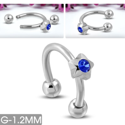Edelstahl Hufeisen Piercing Lippen Nase Augenbr. Intim Circular barbell y-bds051