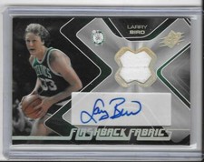LARRY BIRD 2006/7 SPX FLASHBACK FABRICS GAME JERSEY AUTOGRAPH AUTO  CELTICS!