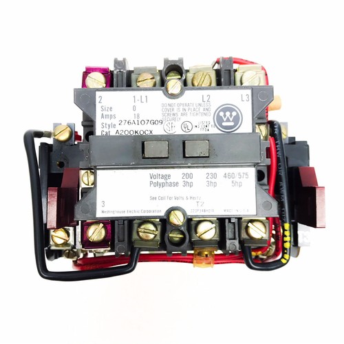 Westinghouse 276A107G09 AC Magnetic Starter, 3-Pole, Size 0, 440/480V Coil - Picture 2 of 4