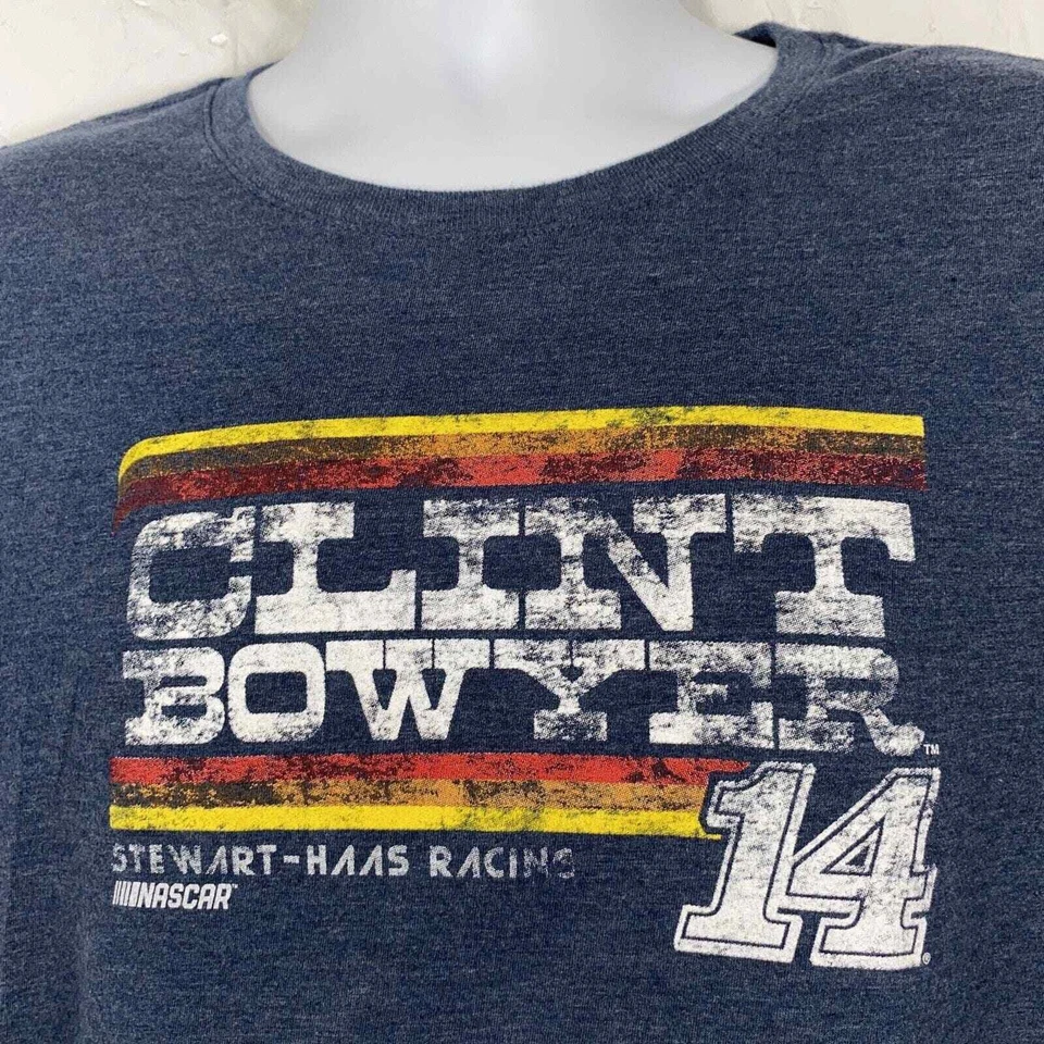 NASCAR Clint Bowyer 女式 XL 短袖 Stewart Haas Racing 图形 T 恤 — 第 2/4 张图片