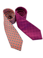 Lot Of 2 David Dnahue & Brooks Brothers 100% Italian Silk Necktie Made In USA ÉC