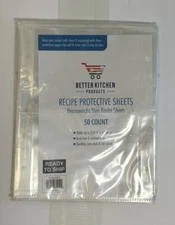 Better Kitchen Products Recipe Protective Sheets Heavy Weight Mini Binder Sheets