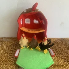 ADORE 12" Hen House Chicken Coop Plush Stuffed Animal Playset