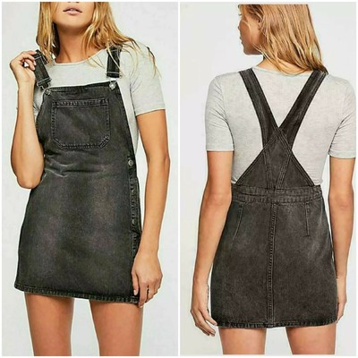 free people denim overall dress