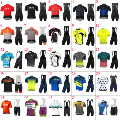 Herren Radtrikot Trägerhose Set Radsport Team Trikot Kurzarm Radhose