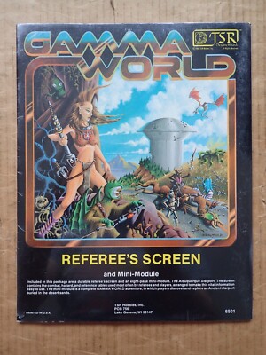 TSR Gamma World RPG 6501 Referee's Screen and Mini-Module NEW SHRINK GammaWorld