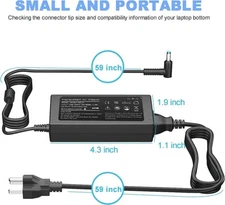 45W Laptop Charger for HP Replacement AC Adapter Notebook Power Supply Cord