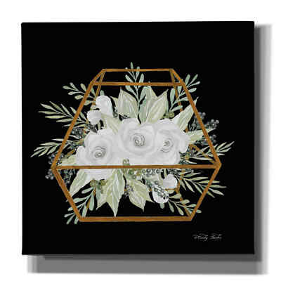Epic Graffiti 'Gold Geometric Polygon' by Cindy Jacobs, Giclee Canvas Wall Art