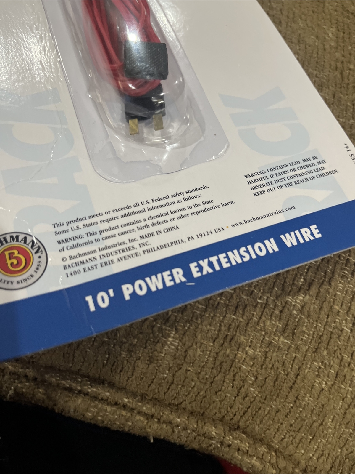 Bachmann - 10' Terminal Extension Wire Red HO NEW