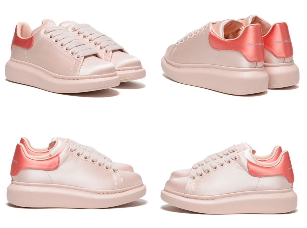 VIP【関税送料無料】希少 ALEXANDER MCQUEEN SNEAKERS ALEXANDER MCQUEEN Silk Satin Oversized Sneakers Schuhe
