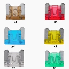 30PCS MIX Micro Blade Fuse Assorted Kit Mixed Low Profile Mini Car Van Auto
