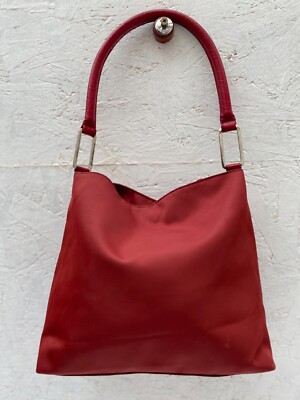 Sac à Main Vintage MAX MARA En Toile - Marron - Porté épaule - Occasion Très Bon état