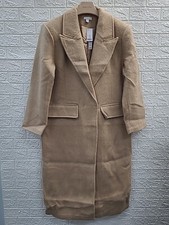 New Topshop Wool Blend Oversized 3 Pocket Coat Khaki Size Medium