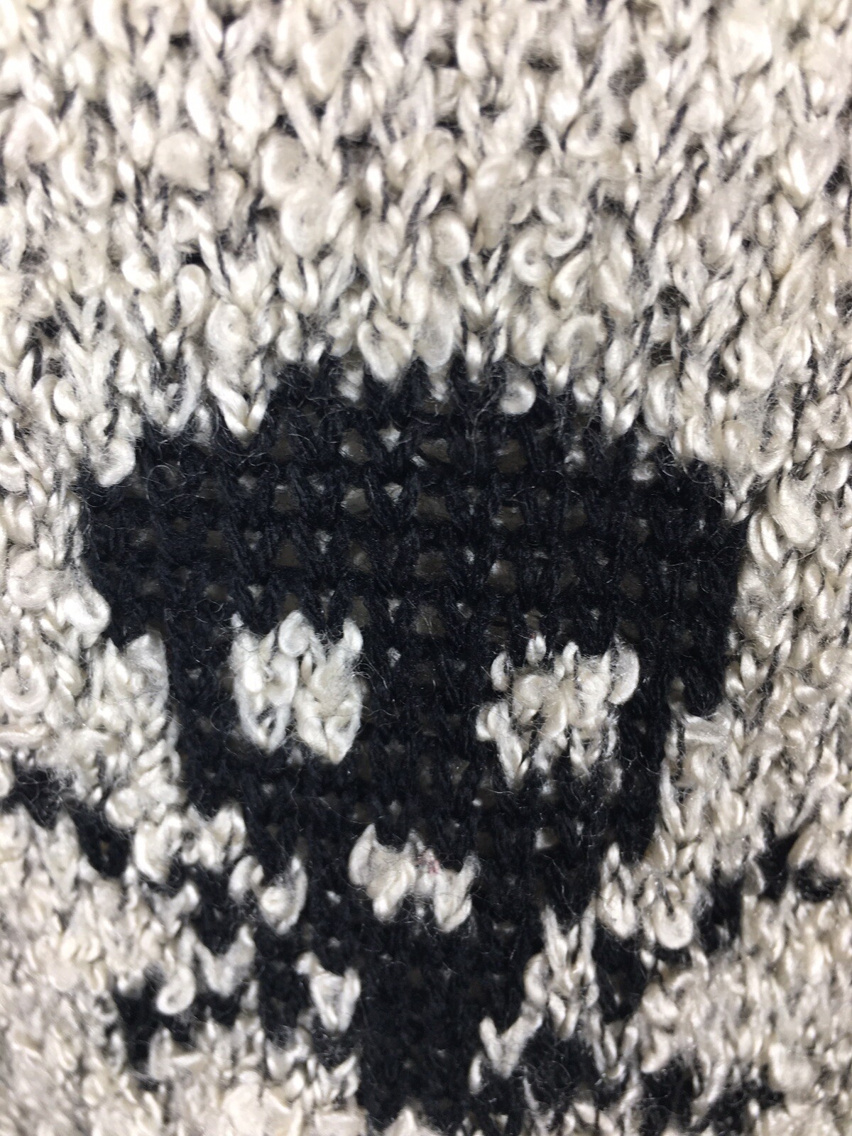 M. Frederic Black Skull Crossbones Pattern Knit C… - image 5