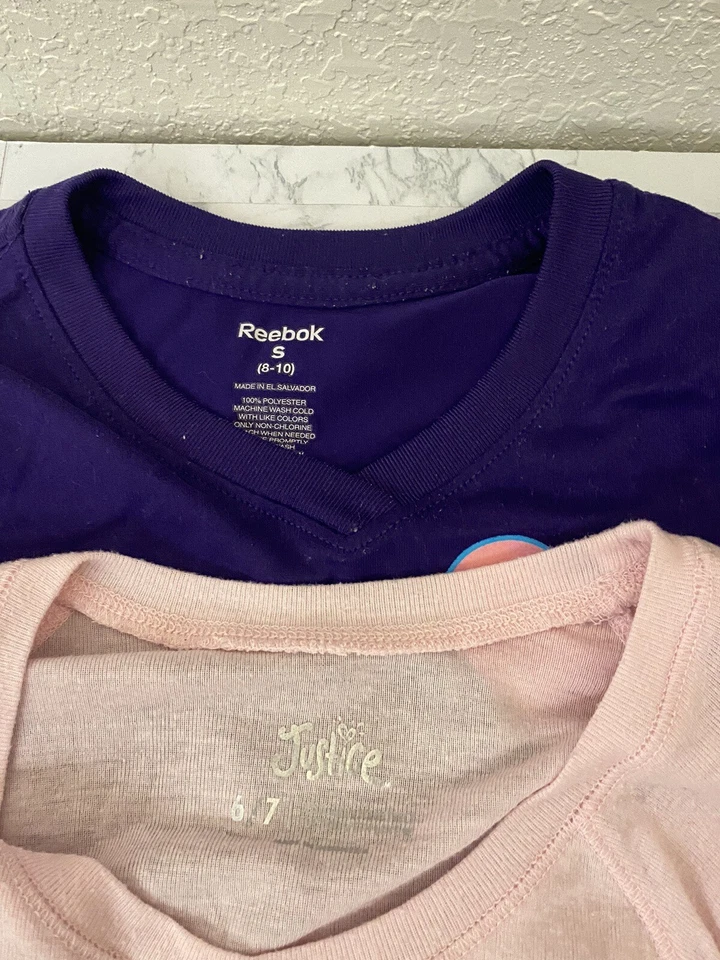 Niñas Camisetas Pantalones Talla S Lote De 10 Reebok Carters Miembros Mark Forever 21 T Foto 3 de 4