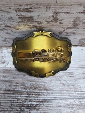 vintage 1977 train belt buckle