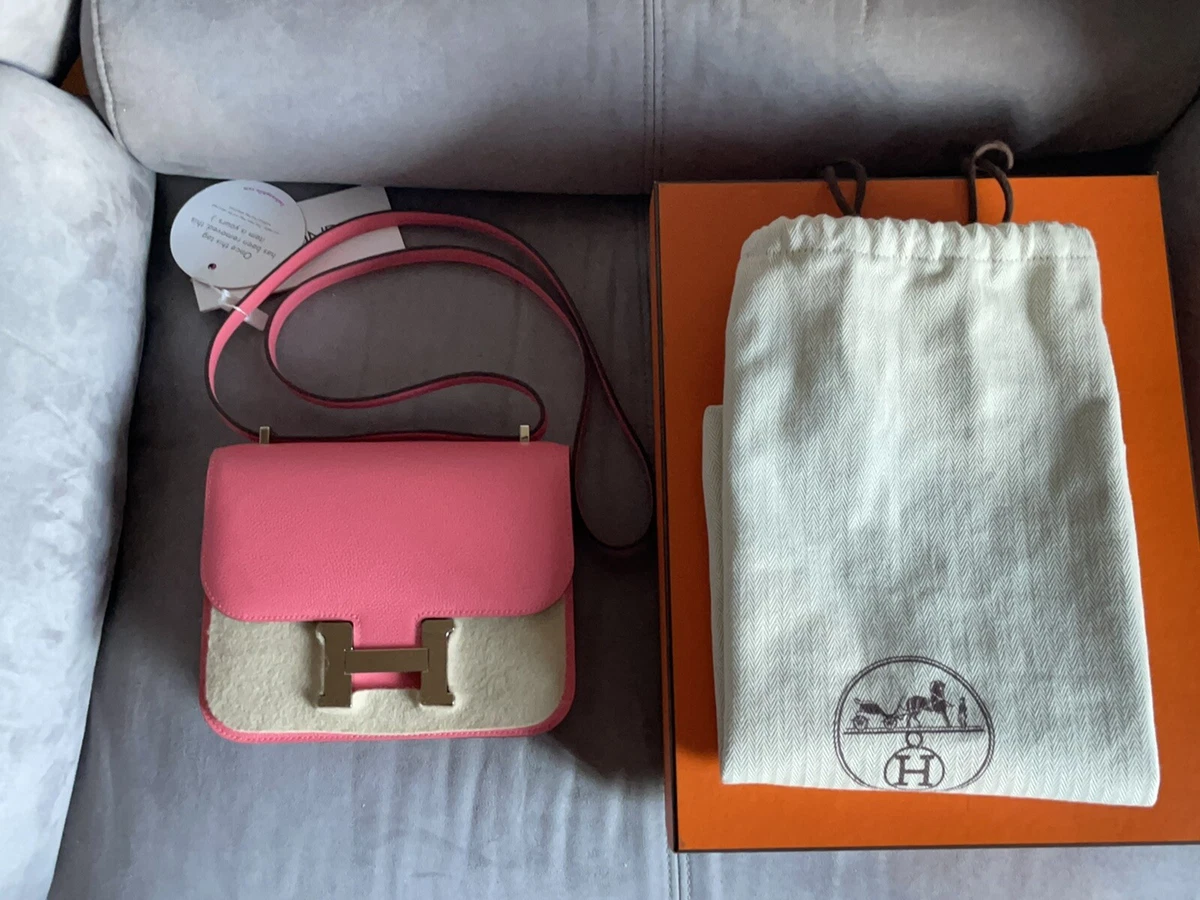 HERMES Constance III Mini Rose Azalee Pink PHW Evercolor 8W 18 19