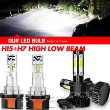 FOR Alfa Romeo Stelvio 2019 LED Headlight kit H7+H15 Bulbs 4PCS WHITE 6000K