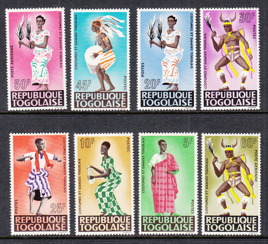 Togo  Scott #571 - 576,C57 - C58 Mint NH Complete Costumes Crafts, Arts